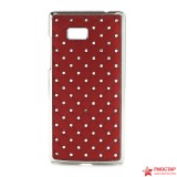 Пластиковая Накладка Ковер из Страз Для HTC Desire 600(красный)
